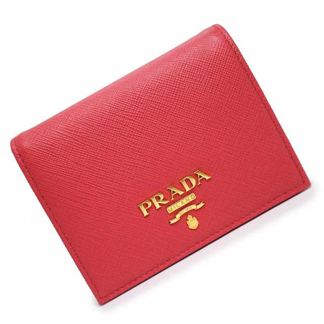 新品・未使用品）プラダ PRADA コンパクト 二つ折り財布 サフィアーノ