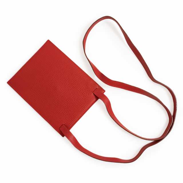 （中古）エルメス HERMES アメリー ショルダーバッグ 斜め掛け アルデンヌ レザー ルージュヴィフ レッド 赤 □F刻印 箱付｜au PAY  マーケット