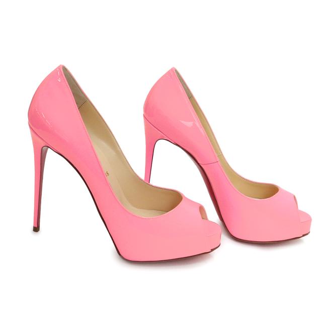（新品・未使用品）クリスチャンルブタン Christian Louboutin New Very Prive 120 オープントゥパンプス ハイヒール 36.5 23.5 cｍ パテントレザー エナメル ピンク 1150600_3