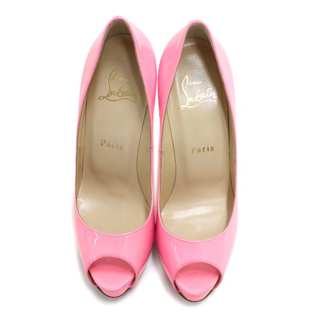 （新品・未使用品）クリスチャンルブタン Christian Louboutin New Very Prive 120 オープントゥパンプス ハイヒール 36.5 23.5 cｍ パテントレザー エナメル ピンク 1150600_4