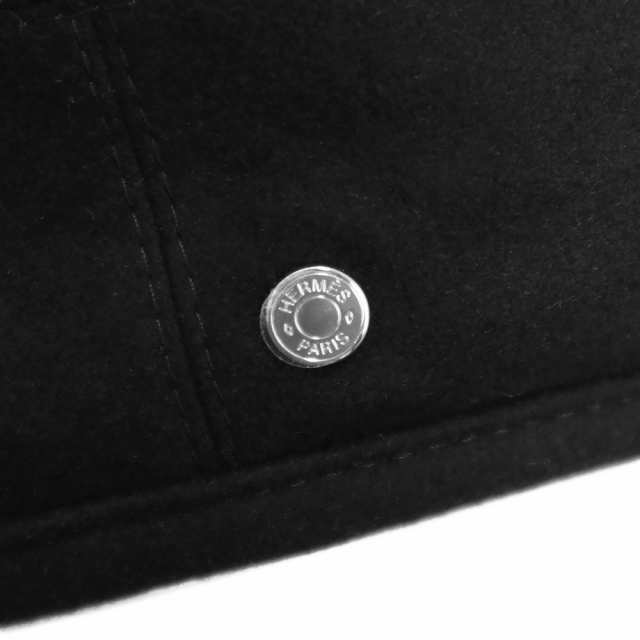 （未使用保管品）エルメス HERMES サントノーレ ベレー帽 帽子 ハット #57 カシミヤ100％ レーヨン シルクセリエ ブラック 黒｜au  PAY マーケット