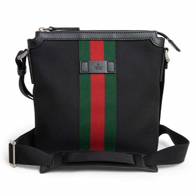 （未使用　展示品）グッチ GUCCI シェリーライン メッセンジャーバッグ ショルダーバッグ 斜め掛け GGキャンバス レザー ブラック グリー｜au  PAY マーケット