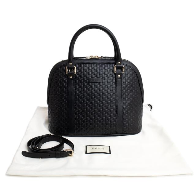 （新品・未使用品）グッチ GUCCI 2WAY ショルダーバッグ ハンドバッグ 斜め掛け マイクログッチシマレザー ブラック 黒 449663｜au  PAY マーケット
