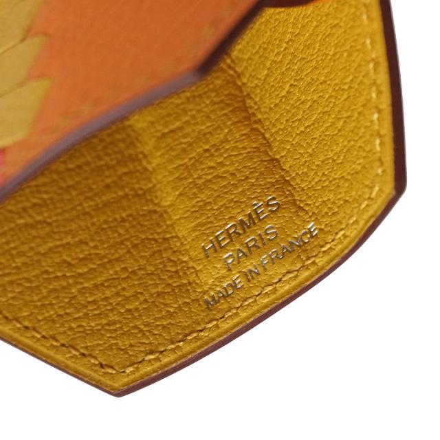 （新品・未使用品）エルメス HERMES チャーム クロシェット クレ グラン トレサージュ キーリング ヴォーエプソン レザー ローズアザレ アプリコット アンバー ピンク オレンジ イエロー C刻印 箱付_6