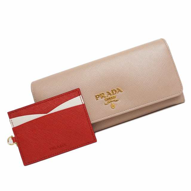 【極美品】PRADA プラダ 二つ折り財布 サファイアーノ マルチカラー レザー