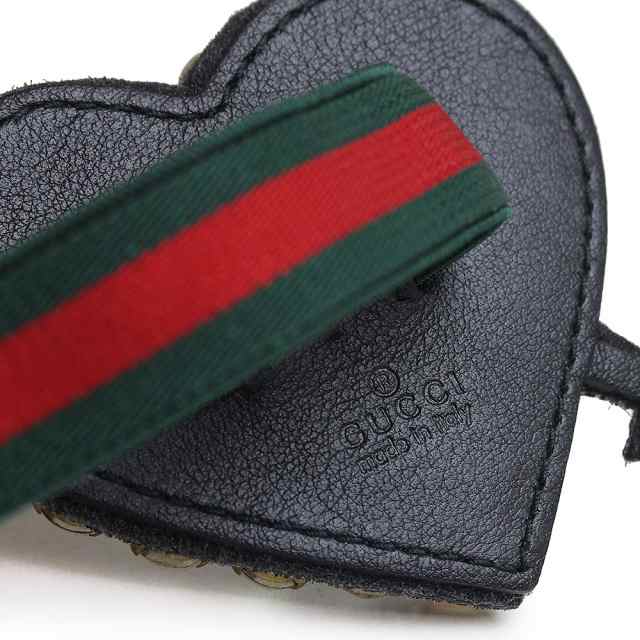 （新品・未使用品）グッチ GUCCI ピアスドハート ビジュー シェリーライン キャット ブレスレット クリスタル ウェブグログラン グリーン