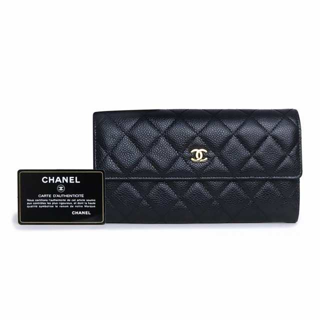 注目の （美品）シャネル CHANEL マトラッセ ココマーク 二つ折り長