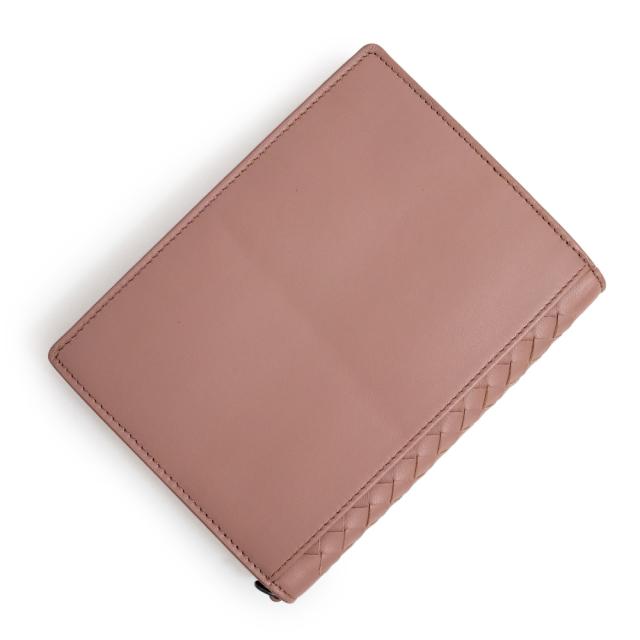 （新品・未使用品）ボッテガヴェネタ BOTTEGA VENETA イントレチャート チェーンウォレット 二つ折り財布 ショルダーバッグ 斜め掛け リボン ラムスキン レザー アイヤーズ ベコ ピンクベージュ 508752_5