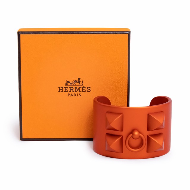 新品・未使用品）エルメス HERMES コリエドシアン カフ バングル ブレスレット サンセットアルミニウム オランジュトロピック オレンジ  箱付の通販はau PAY マーケット - ブランドシティ | au PAY マーケット－通販サイト