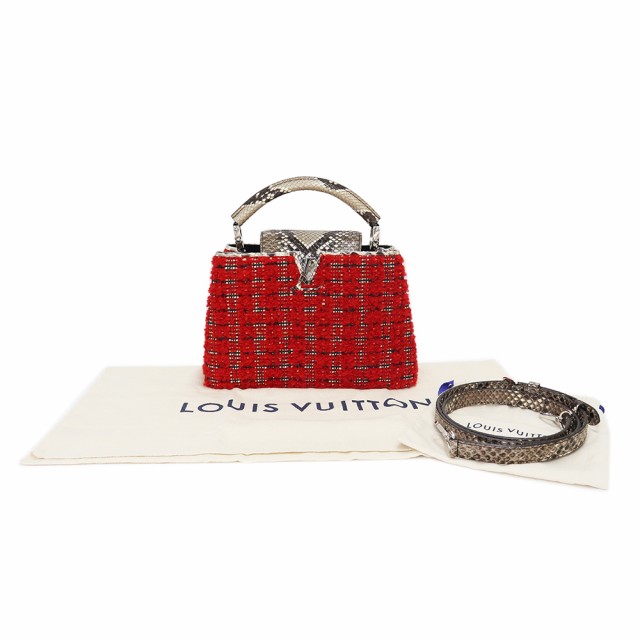 新品・未使用品）ルイ ヴィトン LOUIS VUITTON カプシーヌ BB 2way ショルダー ハンドバッグ 斜め掛け パイソン エキゾチックレザー  ツイード レッド 赤 日本限定の通販はau PAY マーケット - ブランドシティ | au PAY マーケット－通販サイト