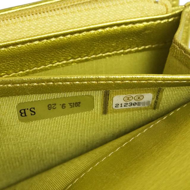 シャネル チェーンウォレット 二つ折り長財布 斜め掛け リザード型押しレザー イエロー ゴールド 黄色 A80418 箱付 CHANEL（未使用　展示品） 楽天市場】【未使用 展示品】シャネル CHANEL チェーンウォレット 二