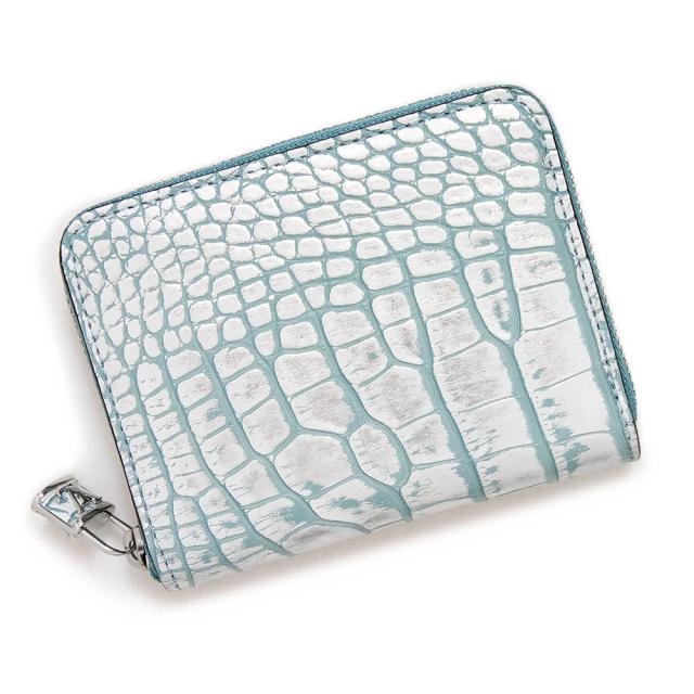 （新品・未使用品）ルイ ヴィトン LOUIS VUITTON ジッピーパース ケース 小銭入れ 財布 アリゲーター ワニ エキゾチックレザー グリ モルドレ シルバー N96346 箱付