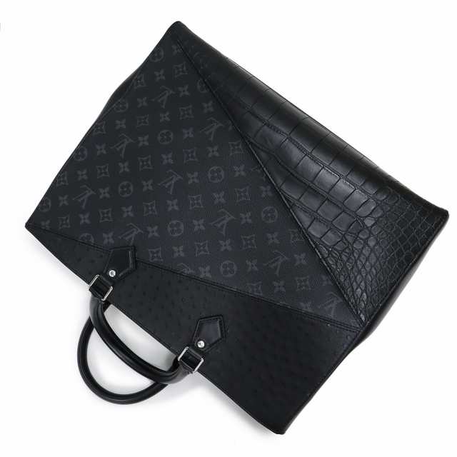 未使用 展示品）ルイ ヴィトン LOUIS VUITTON グランサック ハンドバッグ モノグラムエクリプス オーストリッチ クロコダイル  エキゾチックレザー ブラック 黒 N96388 ポーチ付の通販はau PAY マーケット - ブランドシティ | au PAY マーケット－通販サイト