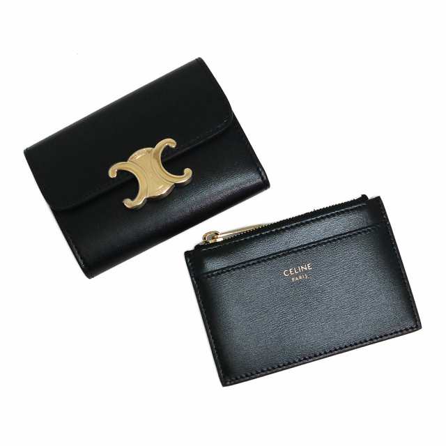 新品・未使用品）セリーヌ CELINE トリオンフ コンパクトウォレット 三 ...