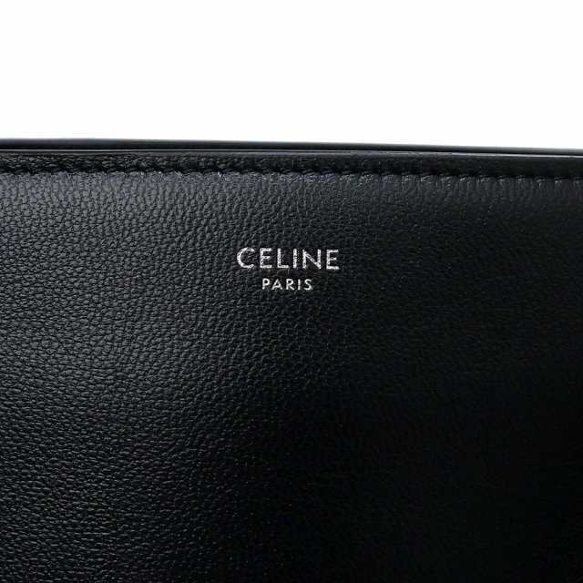 （未使用　展示品）セリーヌ CELINE ミュージアムバッグ トートバッグ スムースカーフレザー ブラック 黒 シルバー金具 ポーチ付  111703｜au PAY マーケット