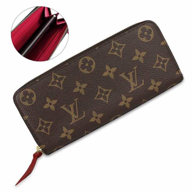 （新品・未使用品）ルイ ヴィトン LOUIS VUITTON ポルトフォイユ クレマンス ラウンドファスナー 長財布 モノグラム ブラウン  フューシャ｜au PAY マーケット