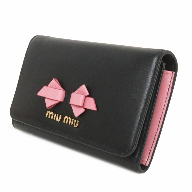 新品・未使用品）ミュウミュウ miu miu リボン 三つ折り財布 長財布 ...