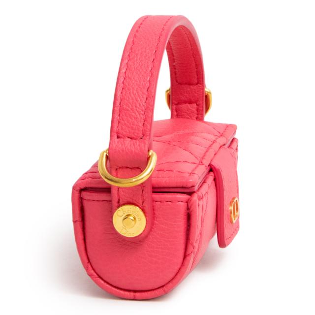 （新品・未使用品）ディオール Dior CARO リップスティックホルダー 口紅 ポーチ チェーンショルダー 2way 斜め掛け グレインカーフレザー ピンク ゴールド金具 箱付 S5112WHPL_4