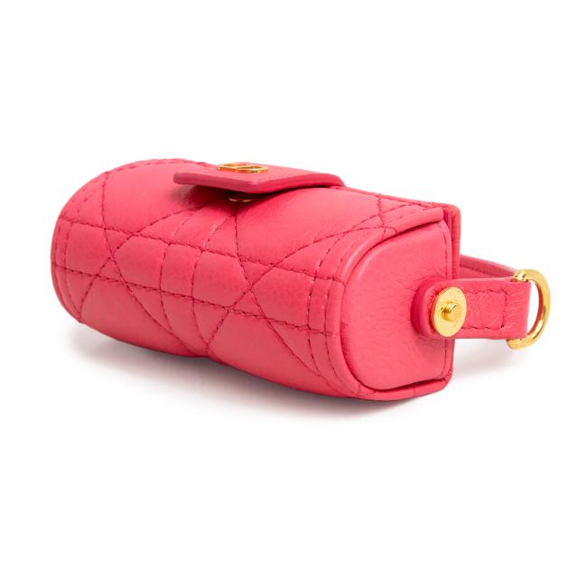 （新品・未使用品）ディオール Dior CARO リップスティックホルダー 口紅 ポーチ チェーンショルダー 2way 斜め掛け グレインカーフレザー ピンク ゴールド金具 箱付 S5112WHPL_6