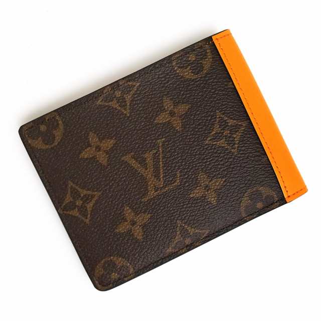 （新品・未使用品）ルイ ヴィトン LOUIS VUITTON ポルトフォイユ ミュルティプル 二つ折り財布 札入れ モノグラムマカサー  サフランオレ｜au PAY マーケット