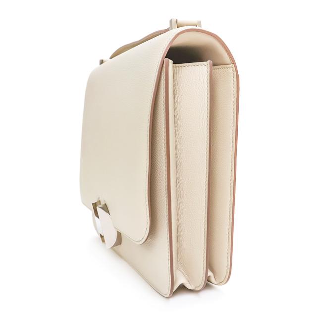 （新品・未使用品）エルメス HERMES サック エルメス 2002 ショルダーバッグ 斜め掛け エバーカラー Craie クレ オフホワイト 白 シルバー金具 C刻印_3