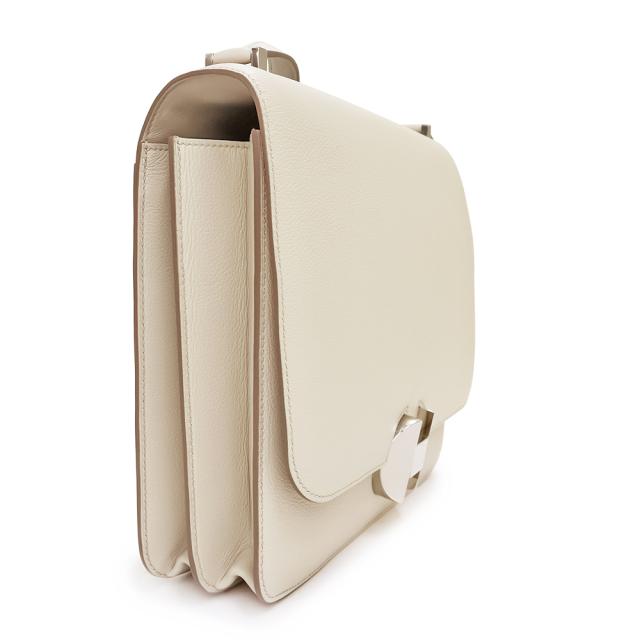 （新品・未使用品）エルメス HERMES サック エルメス 2002 ショルダーバッグ 斜め掛け エバーカラー Craie クレ オフホワイト 白 シルバー金具 C刻印_4
