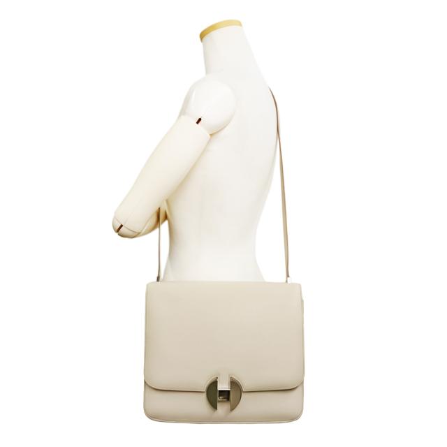 （新品・未使用品）エルメス HERMES サック エルメス 2002 ショルダーバッグ 斜め掛け エバーカラー Craie クレ オフホワイト 白 シルバー金具 C刻印_7