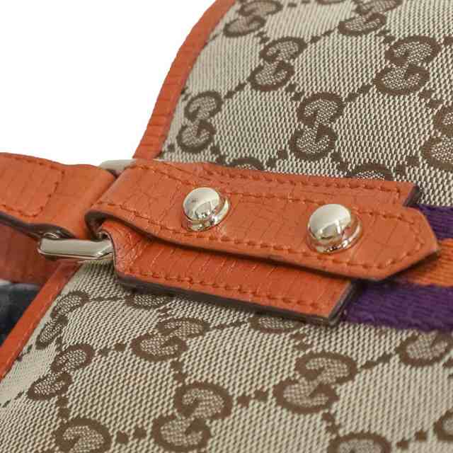 中古）グッチ GUCCI シェリーライン ハンドバッグ GGキャンバス レザー