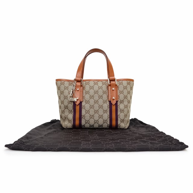 中古）グッチ GUCCI シェリーライン ハンドバッグ GGキャンバス レザー