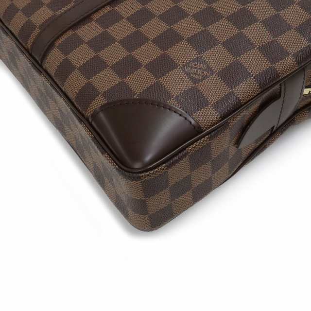 （美品）ルイ ヴィトン LOUIS VUITTON ポルト ドキュマン ヴォワヤージュ ビジネス ハンドバッグ ブリーフケース ダミエ レザー ブラウン