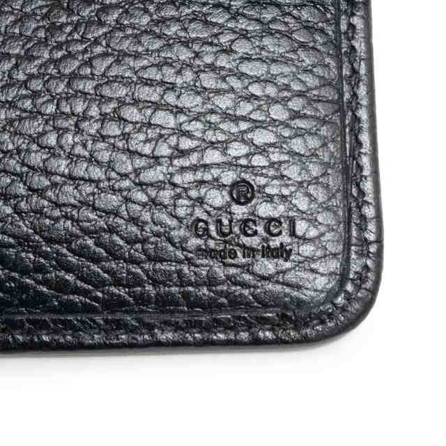 新品 GUCCI グッチ 折り財布 カードケース ブラック レザー