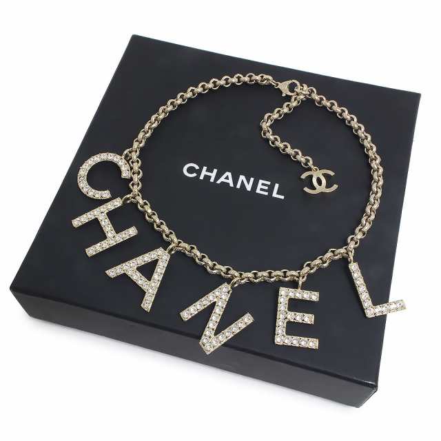 新品・未使用品）シャネル CHANEL ロゴ ラインストーン チョーカー