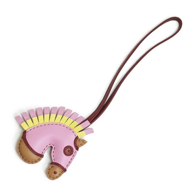 （新品・未使用品）エルメス HERMES ジージー カマイユ 馬 バッグチャーム アニューミロ ラムスキン レザー モーヴシルベストル チャイ ルージュグレナ ピンク U刻印 箱付の通販は