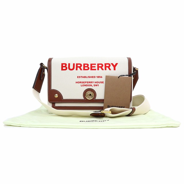 BURBERRY ホースフェリーキャンバスとレザーショルダーバッグ - バッグ 