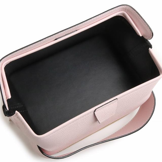 （未使用　展示品）ヴァレクストラ Valextra トリックトラック セラ ハンドバッグ カーフスキン レザー ペールピンク ゴールド金具 V5O1M_2