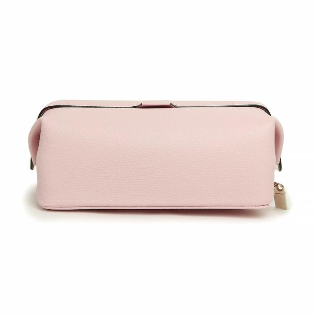 （未使用　展示品）ヴァレクストラ Valextra トリックトラック セラ ハンドバッグ カーフスキン レザー ペールピンク ゴールド金具 V5O1M_7