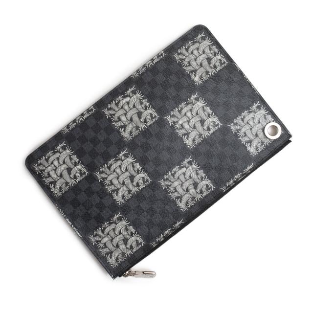 （新品・未当てはめる品）ルイ ヴィトン LOUIS VUITTON ポシェット ワット秒 PM クリストファーネメス 二人三脚 クラッチペダル御徒面子 ダミエグラフィット 黒いこと 黒 しろがね色金具 N61234