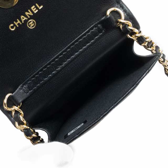 未使用 展示品）シャネル CHANEL マトラッセ フォンホルダー CC ココマーク チェーンショルダー スマホ 携帯ケース ラムスキン レザー  ブラック 黒 ゴールド金具 AP3415 箱付の通販はau PAY マーケット - ブランドシティ | au PAY マーケット－通販サイト