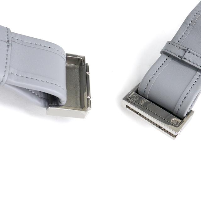 （未使用　展示品）バーバリー BURBERRY ブランメル バムバッグ ウエストバッグ ショルダー 斜め掛け 2way スムースレザー クラウドグレー シルバー金具 8028362_10