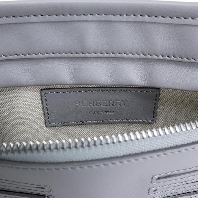 （未使用　展示品）バーバリー BURBERRY ブランメル バムバッグ ウエストバッグ ショルダー 斜め掛け 2way スムースレザー クラウドグレー シルバー金具 8028362_8