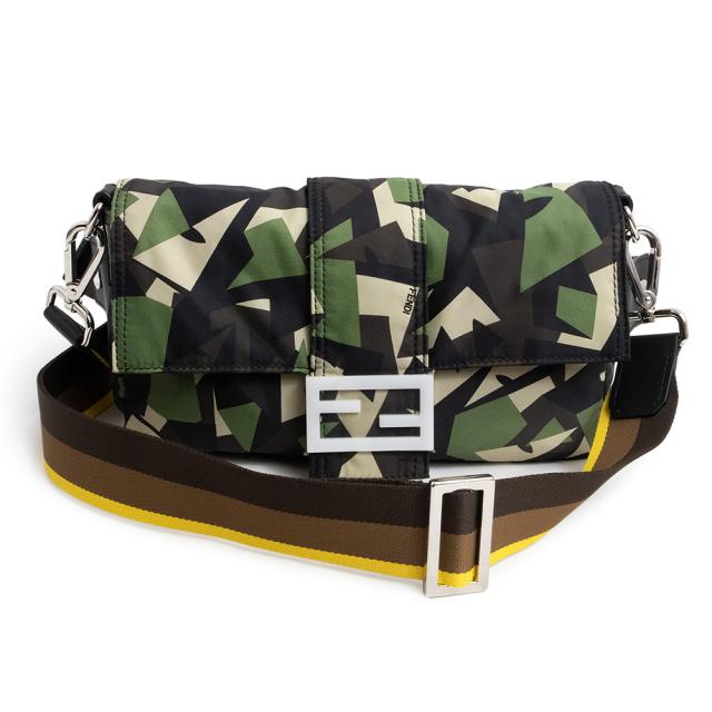 （新品・未使用品）フェンディ FENDI バゲット 2way ボディ ウエスト メッセンジャー ショルダーバッグ ナイロン カモフラージュ 迷彩 シルバー金具 7VA472の通販は 102,850円