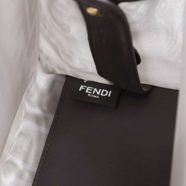 未使用 展示品）フェンディ FENDI メッシュ スモール ピーカブー ディフェンダー バッグカバー ポリエステル レザー ネイビー 紺 ゴールド金具  7AR717の通販はau PAY マーケット - ブランドシティ | au PAY マーケット－通販サイト