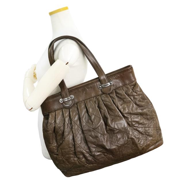 中古）シャネル CHANEL マトラッセ ココマーク ロゴ トートバッグ 