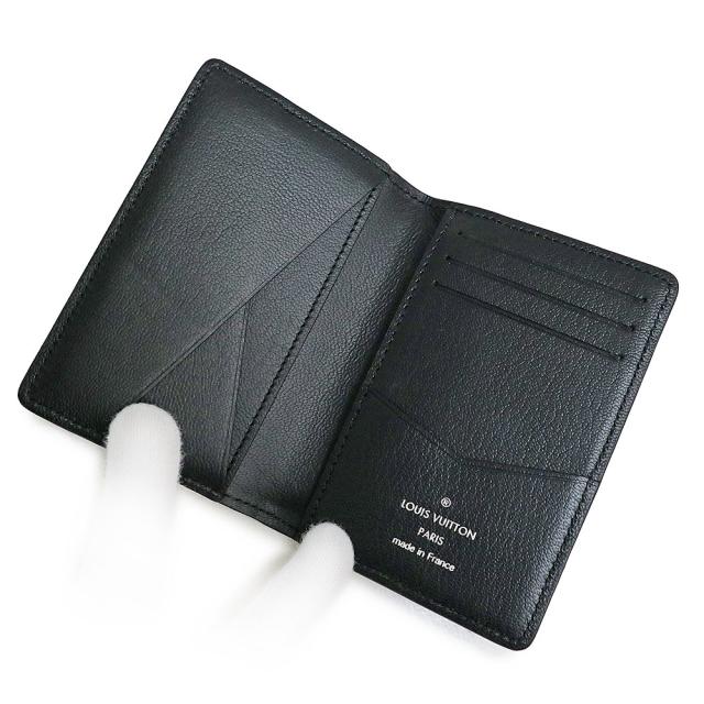 （新品・未使用品）ルイ ヴィトン LOUIS VUITTON オーガナイザー ドゥ ポッシュ カードケース 名刺入れ 定期入れ パスケース オーストリッチ エキゾチックレザー ブラック 黒 N93853 箱付_2