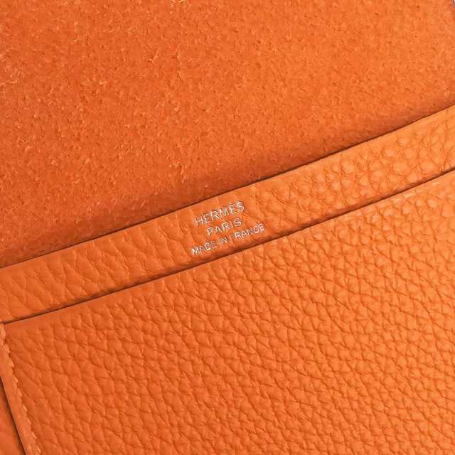 （新品・未使用品）エルメス HERMES ユリス ネオ ミニ ノート 手帳カバー トゴ レザー オレンジ シルバー金具 U刻印 箱付