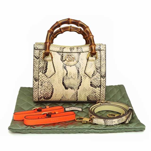 新品・未使用品）グッチ GUCCI ダイアナ ミニ トート 2way ショルダー ハンドバッグ 斜め掛け バンブー パイソン エキゾチックレザー  の通販はau PAY マーケット - ブランドシティ | au PAY マーケット－通販サイト