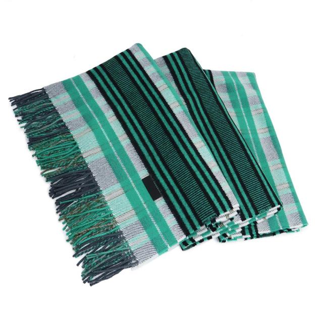 HERMES グリーン ストール HERMES エルメス ヴィンテージマフラー カシミヤ100％ グリーン ソルド