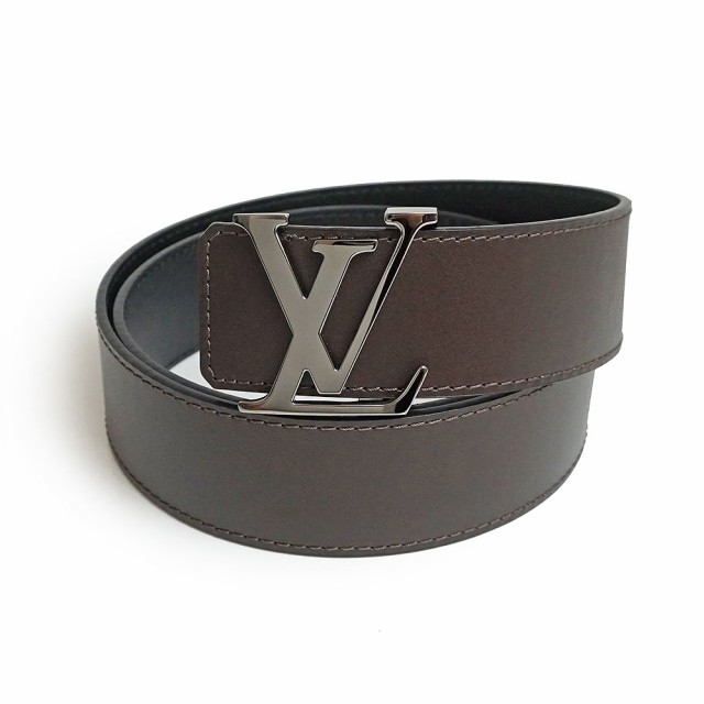 （未使用　展示品）ルイ ヴィトン LOUIS VUITTON サンチュール LVイニシャル リバーシブル ベルト 40MM 85CM カーフスキン レザー ブラウ