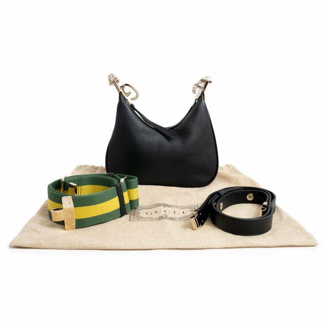 （未使用　展示品）グッチ GUCCI アタッシェ スモール 2Way ショルダーバッグ 斜め掛け レザー ブラック 黒 ゴールド金具 699409の通販は