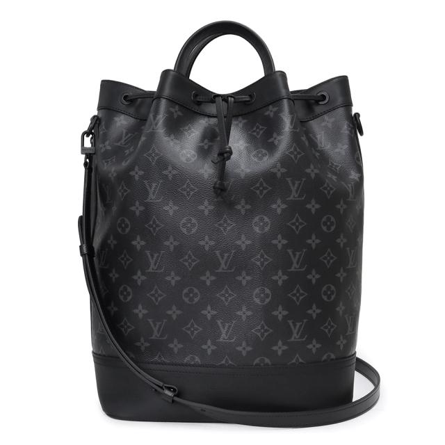 （未使用　展示品）ルイ ヴィトン LOUIS VUITTON マキシ ノエ スリング 2WAY ショルダー 斜め掛け ハンドバッグ モノグラムエクリプス ブラック 黒 ブラック金具 M46693